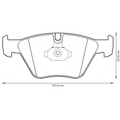 BENDIX 573185B Комплект гальмівних колодок, дискове гальмо