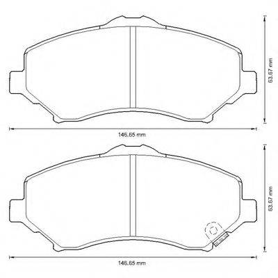 BENDIX 573298B Комплект гальмівних колодок, дискове гальмо