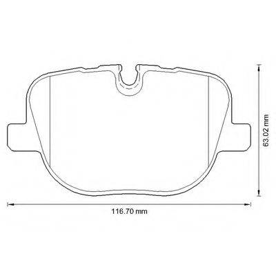 BENDIX 573342B Комплект гальмівних колодок, дискове гальмо