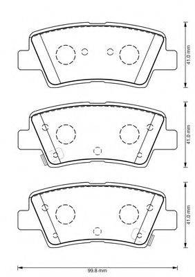 BENDIX 573369B Комплект гальмівних колодок, дискове гальмо