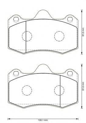 BENDIX 573383B Комплект гальмівних колодок, дискове гальмо