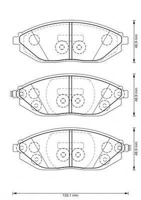 BENDIX 573385B Комплект гальмівних колодок, дискове гальмо