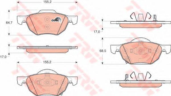 DR!VE+ DP1010100084 Комплект гальмівних колодок, дискове гальмо