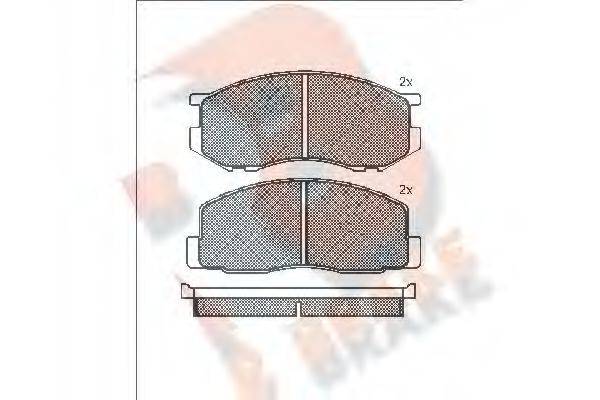 R BRAKE RB0523 Комплект гальмівних колодок, дискове гальмо