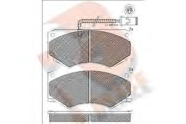 R BRAKE RB0731 Комплект гальмівних колодок, дискове гальмо