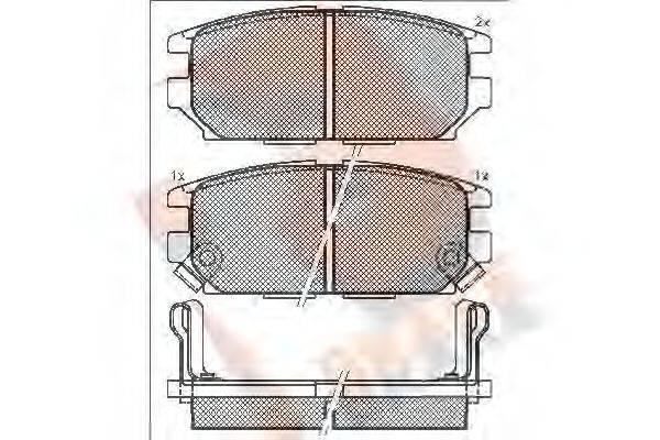 R BRAKE RB0983 Комплект гальмівних колодок, дискове гальмо