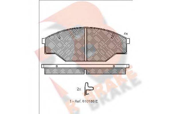 R BRAKE RB1009 Комплект гальмівних колодок, дискове гальмо