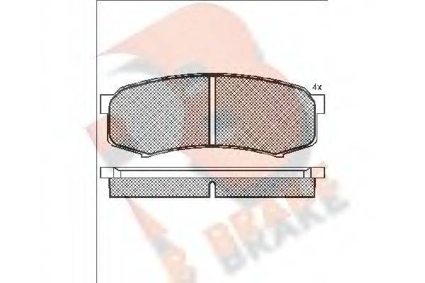 R BRAKE RB1027 Комплект гальмівних колодок, дискове гальмо