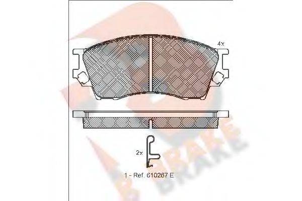 R BRAKE RB1337 Комплект гальмівних колодок, дискове гальмо