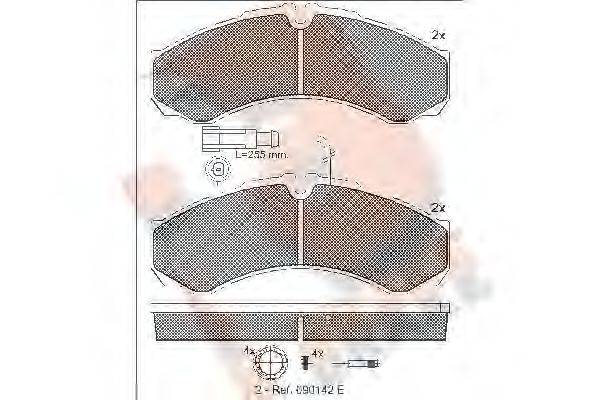 R BRAKE RB1848 Комплект гальмівних колодок, дискове гальмо