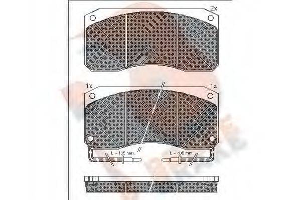 R BRAKE RB0782 Комплект гальмівних колодок, дискове гальмо