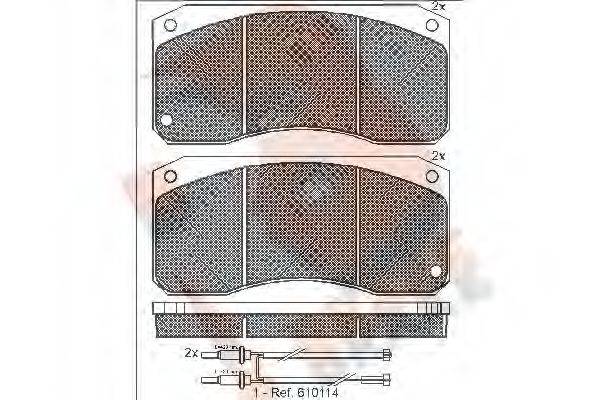 R BRAKE RB0833 Комплект гальмівних колодок, дискове гальмо