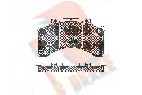 R BRAKE RB1042 Комплект гальмівних колодок, дискове гальмо