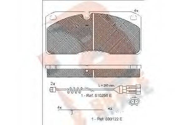 R BRAKE RB1078117 Комплект гальмівних колодок, дискове гальмо