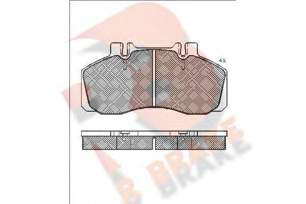 R BRAKE RB1080 Комплект гальмівних колодок, дискове гальмо