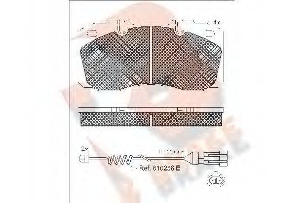 R BRAKE RB1161117 Комплект гальмівних колодок, дискове гальмо