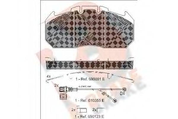 R BRAKE RB1405122 Комплект гальмівних колодок, дискове гальмо