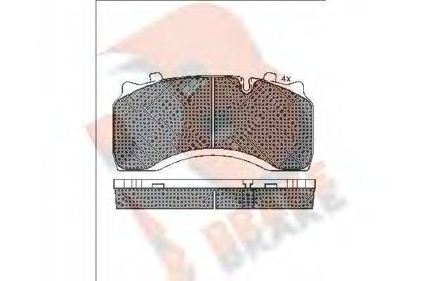 R BRAKE RB1430 Комплект гальмівних колодок, дискове гальмо