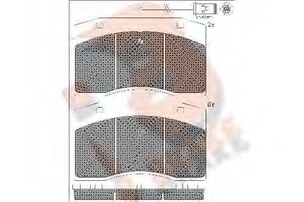 R BRAKE RB0832203 Комплект гальмівних колодок, дискове гальмо