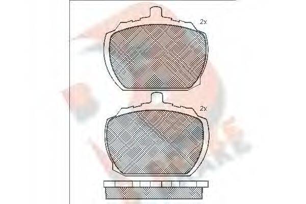 R BRAKE RB0092 Комплект гальмівних колодок, дискове гальмо