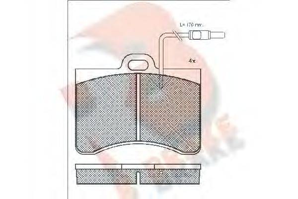 R BRAKE RB0175 Комплект гальмівних колодок, дискове гальмо