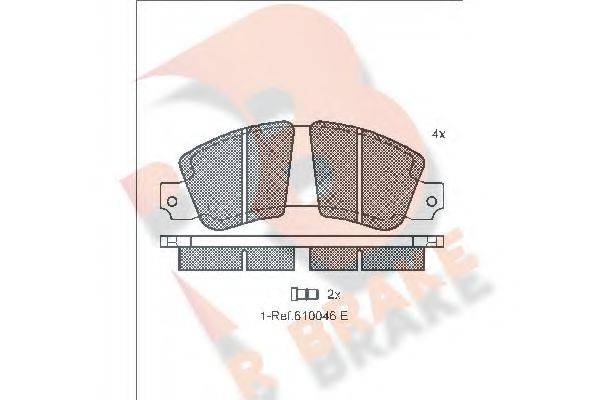 R BRAKE RB0188 Комплект гальмівних колодок, дискове гальмо