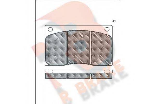 R BRAKE RB0234 Комплект гальмівних колодок, дискове гальмо