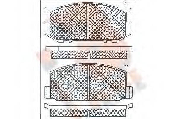 R BRAKE RB0295 Комплект гальмівних колодок, дискове гальмо