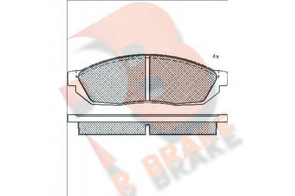 R BRAKE RB0311 Комплект гальмівних колодок, дискове гальмо