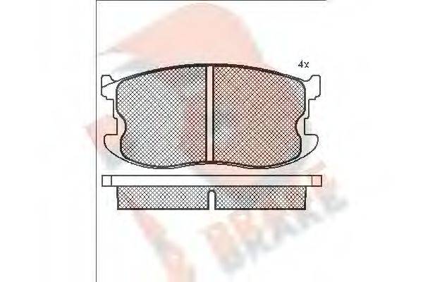 R BRAKE RB0336 Комплект гальмівних колодок, дискове гальмо