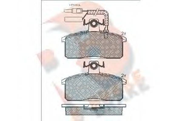 R BRAKE RB0531 Комплект гальмівних колодок, дискове гальмо