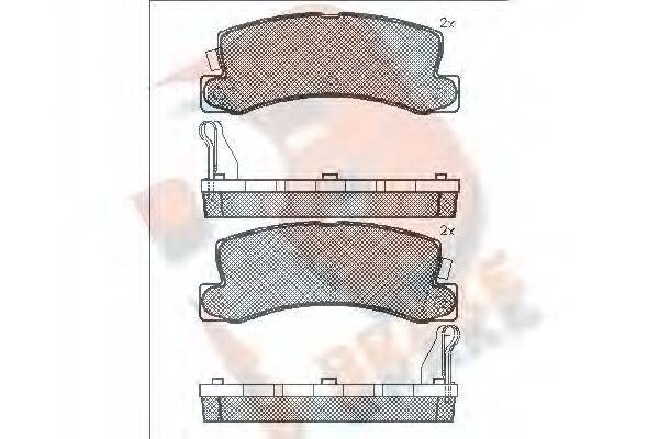 R BRAKE RB0612 Комплект гальмівних колодок, дискове гальмо