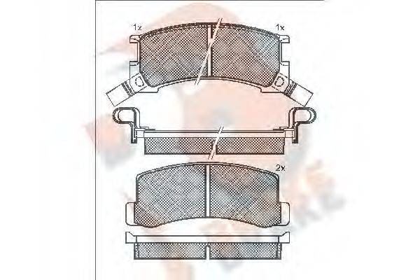 R BRAKE RB0613 Комплект гальмівних колодок, дискове гальмо