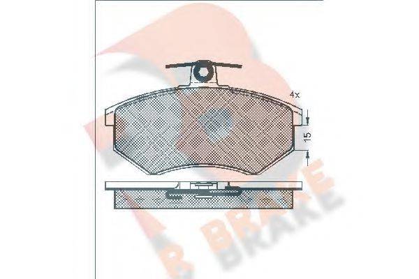 R BRAKE RB0809 Комплект гальмівних колодок, дискове гальмо