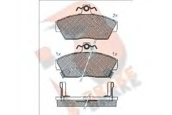 R BRAKE RB0859 Комплект гальмівних колодок, дискове гальмо