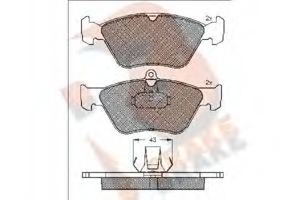 R BRAKE RB0988 Комплект гальмівних колодок, дискове гальмо