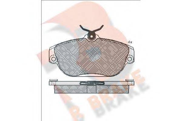 R BRAKE RB1015 Комплект гальмівних колодок, дискове гальмо