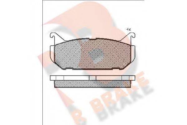 R BRAKE RB1110 Комплект гальмівних колодок, дискове гальмо