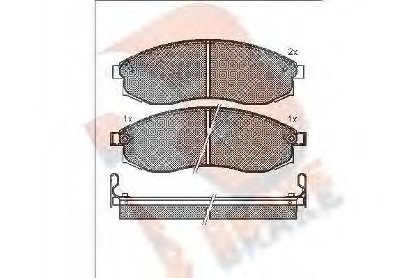 R BRAKE RB1179 Комплект гальмівних колодок, дискове гальмо