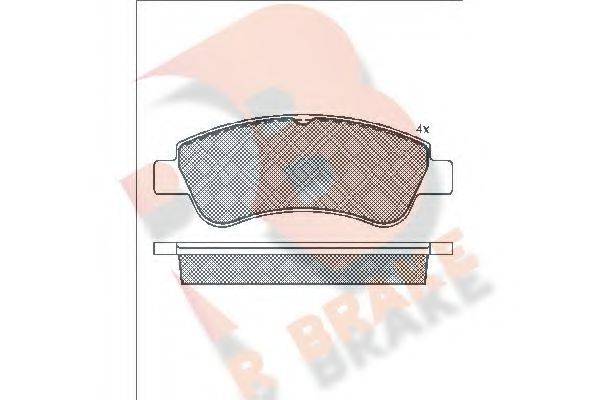 R BRAKE RB1388 Комплект гальмівних колодок, дискове гальмо