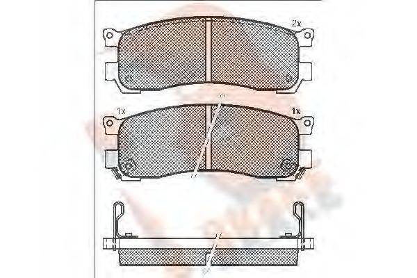 R BRAKE RB1417 Комплект гальмівних колодок, дискове гальмо