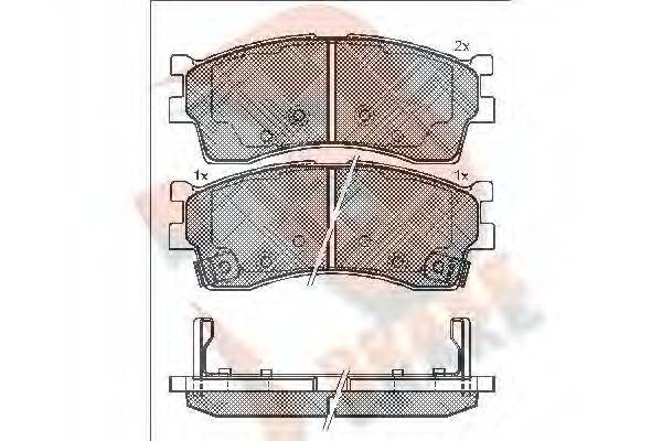 R BRAKE RB1610 Комплект гальмівних колодок, дискове гальмо