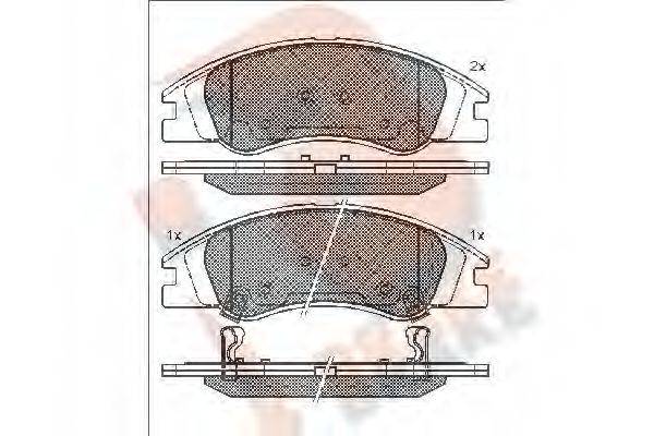 R BRAKE RB1708 Комплект гальмівних колодок, дискове гальмо