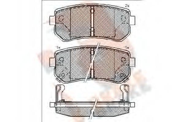 R BRAKE RB1712 Комплект гальмівних колодок, дискове гальмо