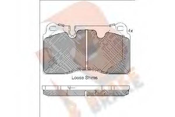 R BRAKE RB1791 Комплект гальмівних колодок, дискове гальмо
