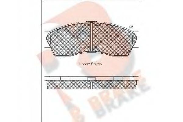 R BRAKE RB1884 Комплект гальмівних колодок, дискове гальмо