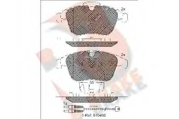 R BRAKE RB1886203 Комплект гальмівних колодок, дискове гальмо