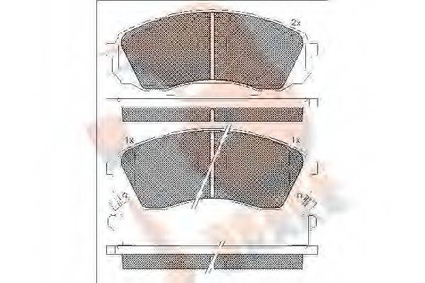 R BRAKE RB1911 Комплект гальмівних колодок, дискове гальмо