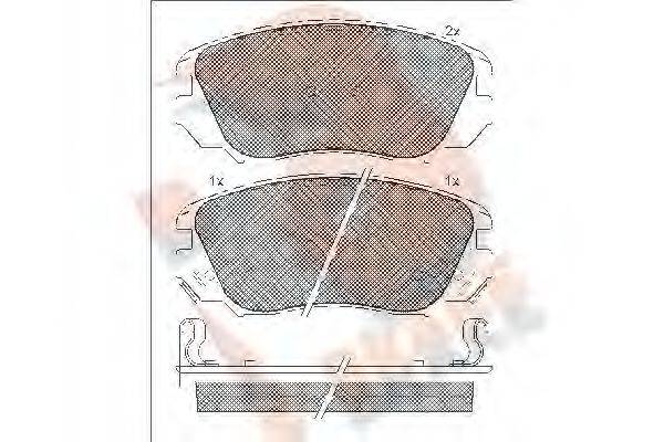 R BRAKE RB1914 Комплект гальмівних колодок, дискове гальмо