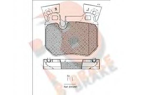 R BRAKE RB1965 Комплект гальмівних колодок, дискове гальмо